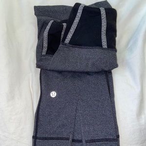 Gray Lululemon cropped leggings